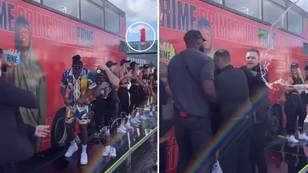 Fans pelted Logan Paul and KSI with bottles of Prime at PR event