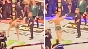 Footage emerges of incident between Conor McGregor and security guard ahead of Dustin Poirier fight