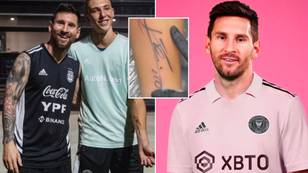 Inter Miami player got Lionel Messi's autograph tattooed on his arm after 'dream' meeting