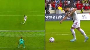 Rayan Cherki attempted a Panenka penalty during shootout against Arsenal, he failed miserably