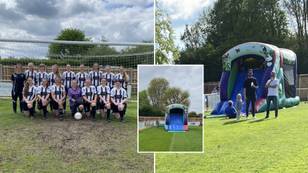 Non-league club slammed after women's team forced to play in park because of bouncy castle