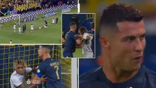 Cristiano Ronaldo denied first-half hat-trick by incredibly harsh decision, he was furious