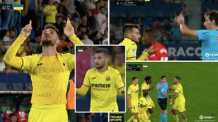 Villarreal player Alex Baena gets SENT OFF for celebration honouring late vice president