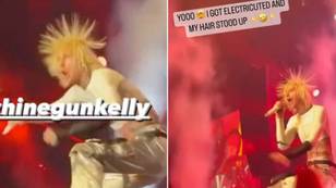 Machine Gun Kelly claims he was electrocuted during pre-Super Bowl set