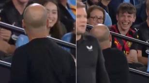 Pep Guardiola involved in hilarious altercation with Man City fan during Newcastle match