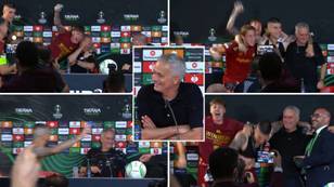 Roma Players Interrupt Jose Mourinho's Press Conference After Europa Conference League Win