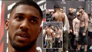 Fans accuse Anthony Joshua of 'losing the plot' after intense face-off with Robert Helenius
