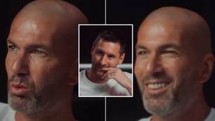 Zinedine Zidane talking about how much he admires Lionel Messi made the GOAT visibly emotional