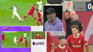 Curtis Jones sent off after another controversial VAR decision during Tottenham vs Liverpool