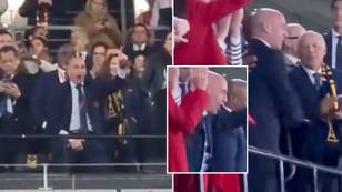 Shocking video of Spanish FA chief 'grabbing his groin in obscene gesture' emerges amid kiss controversy