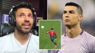 'Pure luck' - Sergio Aguero brutally hits out at Cristiano Ronaldo's free-kick record after praising Lionel Messi's goalscoring exploits