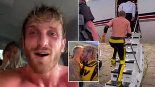 Logan Paul travelled 1000 miles on plane to watch Jake's fight after SummerSlam win