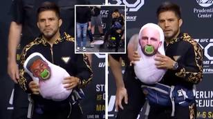 Henry Cejudo punts baby-like dolls with faces of opponents on UFC hit list
