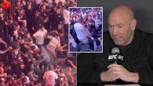 Dana White gives furious response after 'crazy' crowd brawl interrupts UFC Fight Night Mexico as footage emerges