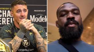 Jon Jones reacts to Tom Aspinall's UFC 295 win, the fight could be on