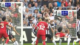 Fans spotted a major blunder on Sky Sports during Newcastle vs Liverpool