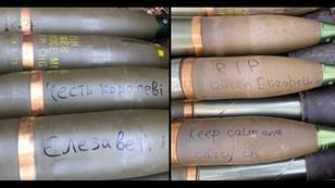 Ukrainian soldiers write Queen Elizabeth tributes on bombs before launching them at Putin’s troops
