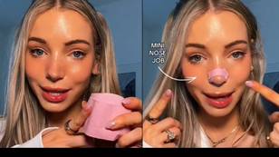 Influencer tapes nose every night for 'mini nose job' as part of 'reverse ageing process'