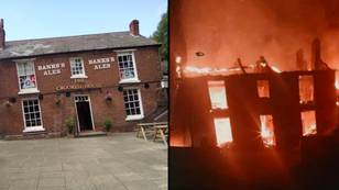 ‘UK’s wonkiest pub’ totally destroyed in devastating fire