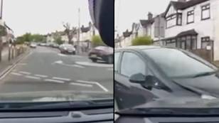 Viewers divided over who’s at fault after bizarre roundabout crash