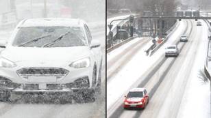 Urgent warning for motorists driving with snow on top of their car