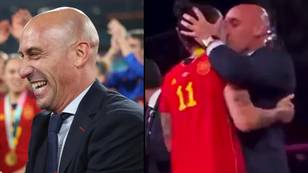Spanish football boss defends himself against 'bulls***' as he speaks out on controversial kiss at World Cup