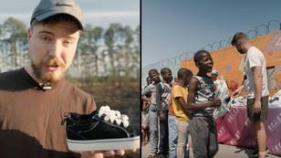 MrBeast gives 20,000 kids in Africa their first pair of shoes