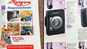 People are shocked after seeing the prices of items from a 1998 Argos catalogue