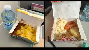 Plane passenger furious over being served 'inedible' food and airplane being dirty