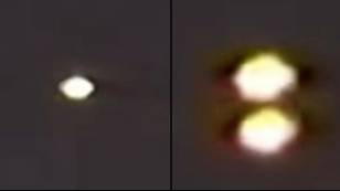 Eerie footage of UFO 'splitting in two' before mysteriously vanishing resurfaces