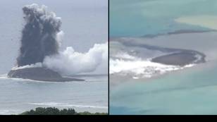 World’s newest island has emerged after an underwater volcanic eruption in Japan