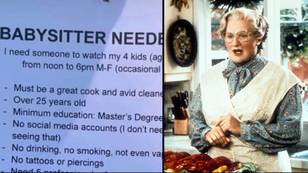 Mum gets slammed for outrageous list of requirements for last-minute babysitter