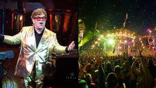 Elton John left Glastonbury stage and was 'back home less than 40 minutes' after headline set