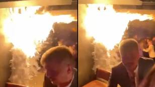 Terrifying fire in London restaurant causes diners to flee