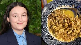 Bella Ramsey explains why they eat cereal with orange juice