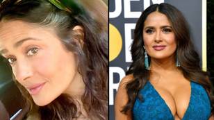 Salma Hayek proudly shows off her grey hairs at 56 years old