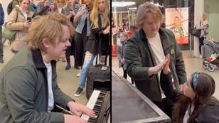 Lewis Capaldi surprised commuters by singing in London station