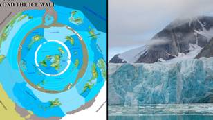 People believe this map was created by flat earthers and shows what lies beyond Earth's 'ice wall'