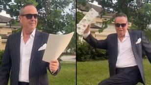 Dad goes viral with celebratory dance after divorce was finalised