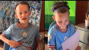 Visually-impaired boy says Jack Grealish signed shirt and braille letter has ‘made my decade’