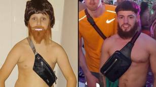 Kid dresses up as 'Toad hair' lad from Ibiza for Halloween