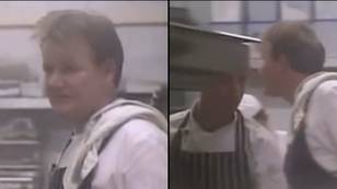 Rare footage of a young Gordon Ramsay proves he's never changed as he confronts 'd***head' chef