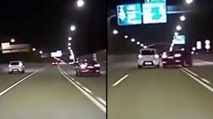 Shocking video shows two cars ‘crash without even touching’ as ‘terrible drivers’ are slammed