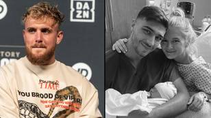 Jake Paul slammed for brutal comment on Tommy Fury’s baby birth announcement
