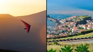 Brit tragically dies in hang gliding accident as locals witness him plummet to the ground