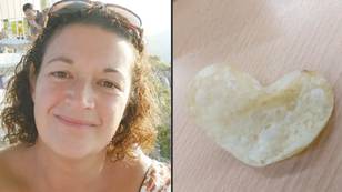 Woman accidentally eats £100,000 heart-shaped crisp