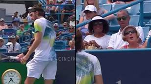 Woman imitating bee during tennis match forced to say sorry as player 'wants her out'