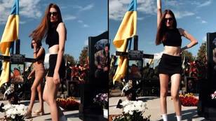 Sisters could face jail after twerking over the graves of Ukrainian soldiers while visiting late father