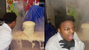 IShowSpeed treated by paramedics after Elephant toothpaste experiment spectacularly fails