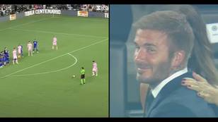 David Beckham cries after Lionel Messi scores last minute free kick in Inter Miami debut